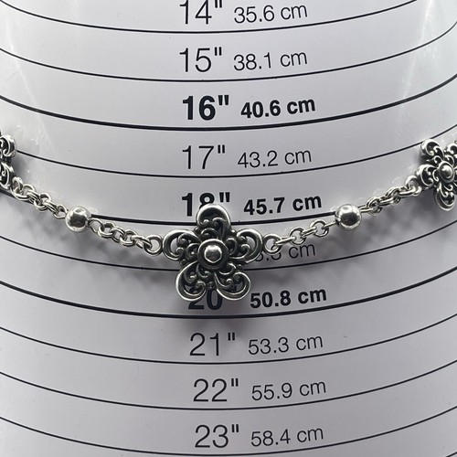 Collana Brighton Passion Flower tono argento fiori rotolo 18-20” regolabile - Foto 5 di 6