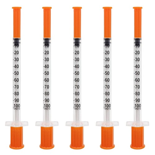 U-100 1cc/ml Syringe with 30G 1/2 inch needles Individual 1mL 30Ga 1/2in