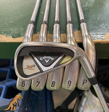 Used RH Callaway X2 Hot Iron Set 5-PW Speed Step 85g Steel Regular Flex