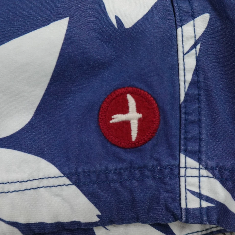 Pantalones Cortos Relwen Para Hombre 32 Azul Blanco Flora Surf Fatiga Floral Cordón Hawaiano Foto 2 de 4