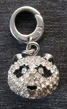 Fossil Charm - Panda head covered in stones