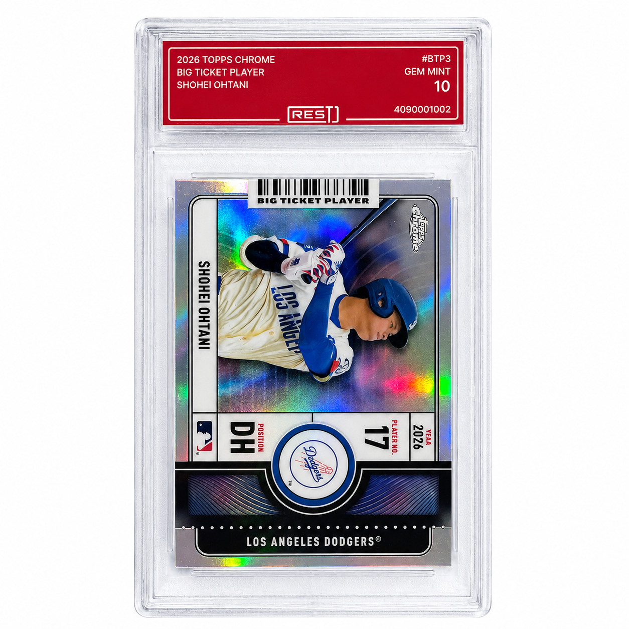 2026 Topps Chrome Shohei Ohtani BTP-3 Big Ticket Players GEM MINT 10 Crest