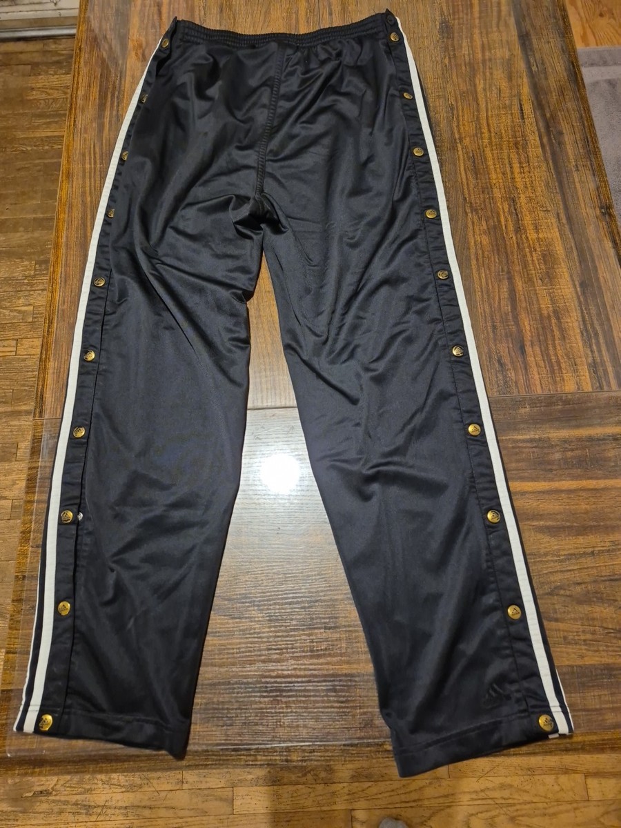 Vintage Adidas Side Button Pants. Style Korn Made Famous. Black