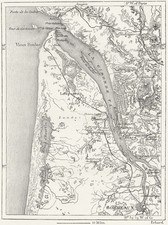 FRANCE. Estuary of Gironde, sketch map c1885 old antique plan chart