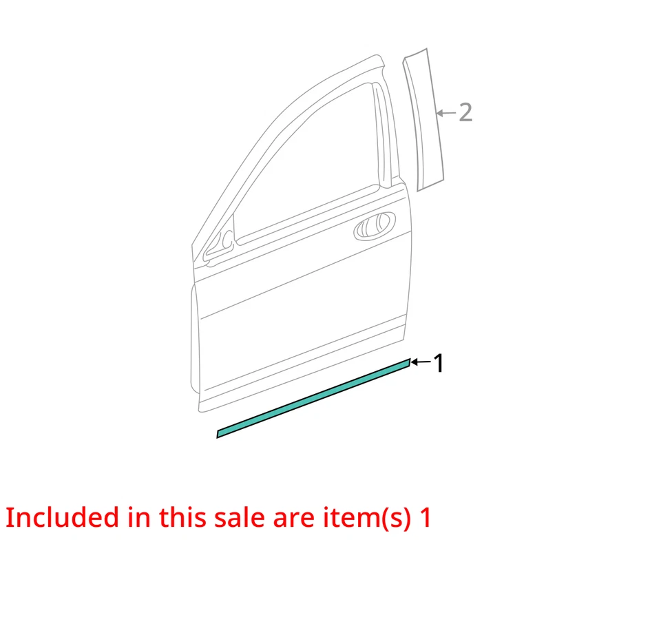 CHRYSLER MOLDURA PUERTA DELANTERA 5160272AC NUEVO OEM 5160272AC Foto 2 de 3