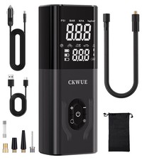 Tire Inflator Portable Air Compressor, CKWUE 180PSI Cordless Air Compressor, ...
