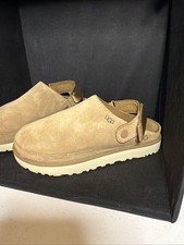 UGG Chestnut Goldenstar Suede Slip-On Adjustable Strap Clog Womens Shoes Size 9