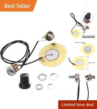 Onown 50 mm Piezo Wandler Tonabnehmer Kit - vorverdrahteter Verstärker mit 6,35 mm Klinke