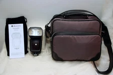 Vintage Padded Bag & Powerextra Manual Flash Kit for Mirrorless/DSLR/SLR Cameras