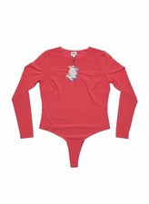 NWT Yitty Mesh Me Smoothing Sleeved Thong Bodysuit Neon Pink Lizzo Size XXL 2X