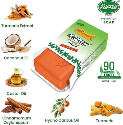  BUY 2 GET 1 FREE   1X Pyary Kurkuma Seife Original 100% 75g - صابون الكركم
