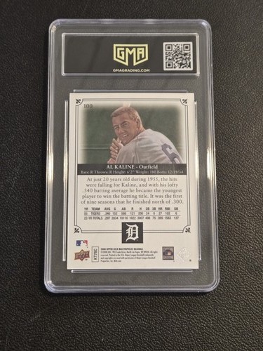 2008 Upper Deck Masterpieces #100 Al Kaline Framed Black GMA 10 - Bild 2 von 2