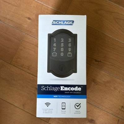 #ad Schlage BE489WBVCAM716 Encode Smart WiFi Deadbolt Aged Bronze $180.00