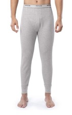 FRUIT of the LOOM Men  s Size M 32-34 Thermal Pants Waffle Fabric   Light Grey