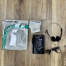 Vintage Sharp JC-140 BK -B AM FM Stereo Cassette Player, Black