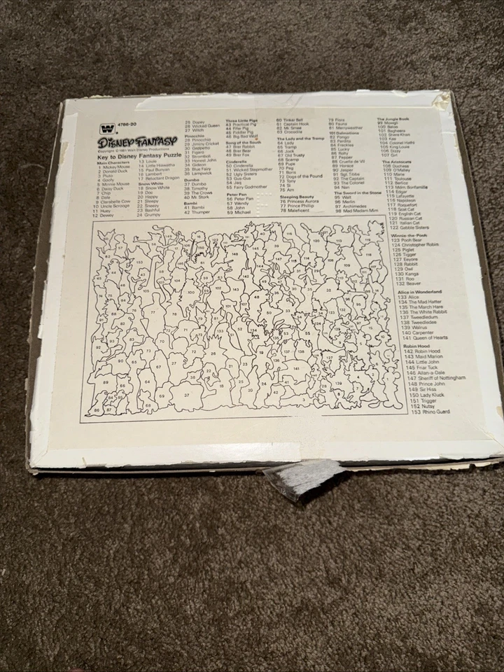 Disney Fantasy Jigsaw Puzzle Vintage Whitman 1981 300 Pieces ~ Complete - Image 4 of 4