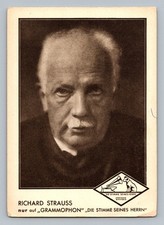 Richard Strauss Grammophon HMV Postcard German Composer Ad Nipper Dog