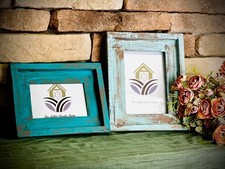 4x6 Rustic Reclaimed Barn Wood Photo Frame Handcrafted Farmhouse Wall Decor