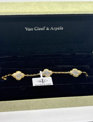 Van Cleef & Arpels  White and Gold Bracelet 