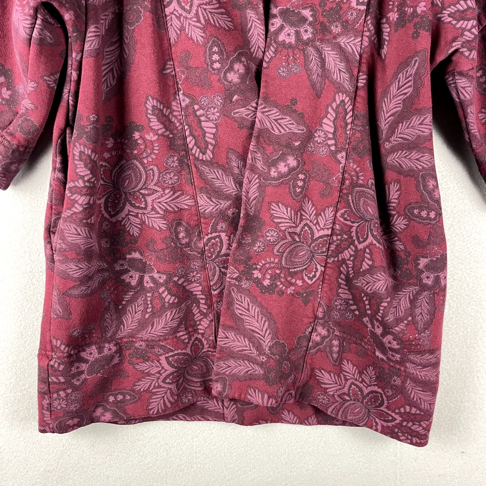 Cárdigan Abrigo Bryn Walker Margo Mujer Pequeño Bambú Orgánico Floral Lagenlook Foto 3 de 4