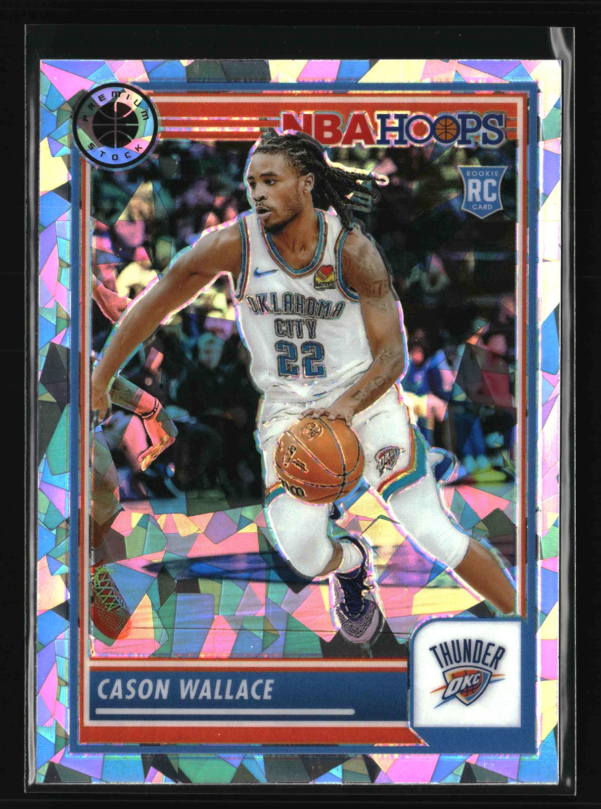 2023-24 Hoops Premium Stock - Ice Prizm - #76 Cason Wallace