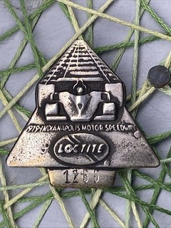 Rough IMS 1979 Indianapolis 500 Loctite Silver #1266 Pit Badge Mears Penske