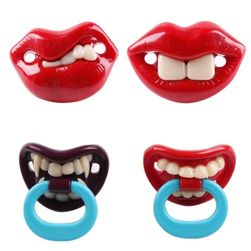 Funny Baby Orthodontic Teeth Dummy Silicone Feeder Mustache Pacifier Nipple - Picture 3 of 13