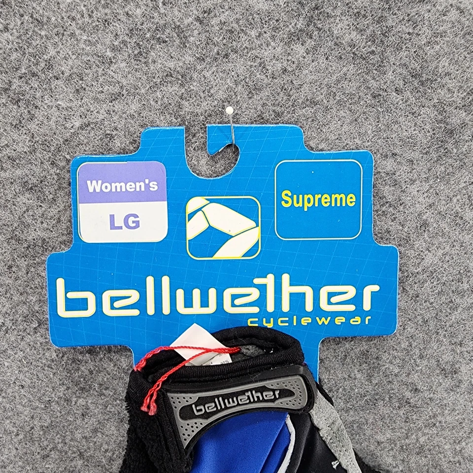 Guantes de ciclismo Bellwether para mujer grandes azules sin dedos Supreme Foto 2 de 4