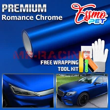 ESSMO PET Romance Chrome Klein Blue Auto Car Vehicle Vinyl Wrap Decal Sticker