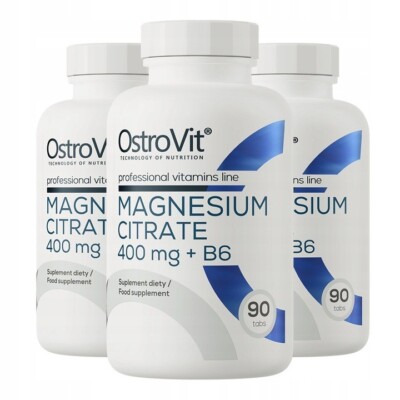 OstroVit Magnesiumcitrat 400 mg + B6 3 x 90 Tabletten
