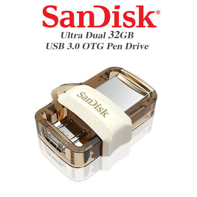 SanDisk Ultra 32GB Dual Drive m3.0/USB3.0 for Computers and Android Devices  Gold | eBay