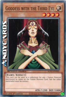 GODDESS WITH THE THIRD EYE (SPEED DUEL)   Common   SGX1 ENA05   1Ed   YUGIOH!