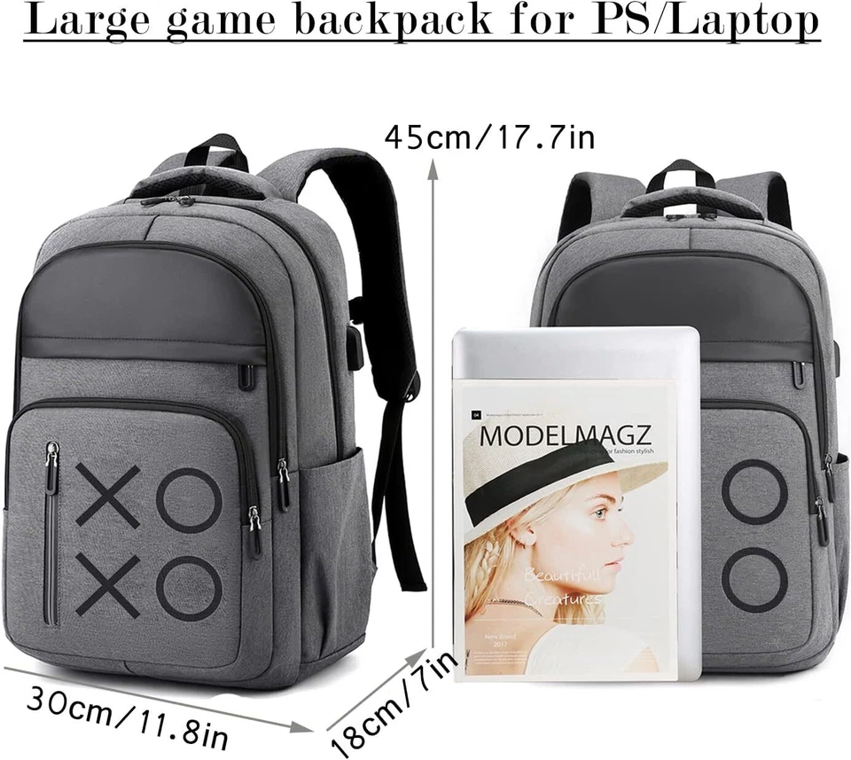Game Cosole Backpack Travel Bag Travel Carrying Case for PS5/PS4 Console and Acc - Image 4 of 4