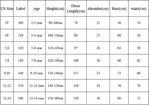 Kids Pageant Evening DressFlower Girl Dress Birthday Party Robe Girls Vestidos - Picture 8 of 18