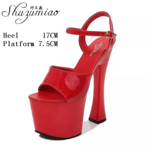 Women Platform Super High Heels Sexy Pumps Fashion Sandals Party Dance Shoes - Picture 23 of 41