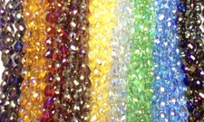 Purple Green Red 14x10mm Faceted Teardrop Chinese Crystal Glass Beads Q1 Strand