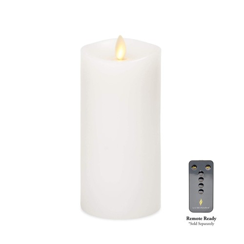 Luminara Flameless Slim Pillar Candle, Flickering Real Flame Effect, Melted E... - Picture 8 of 8