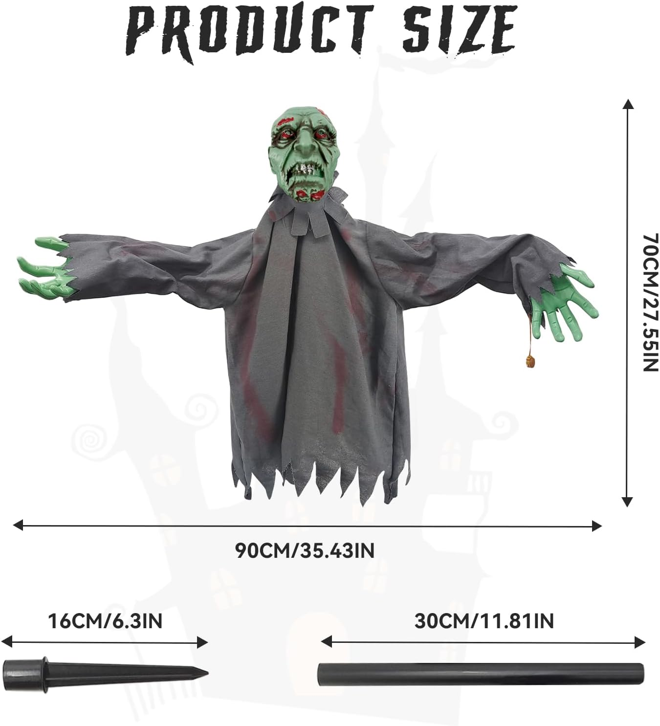 Halloween Yard Decorations Graveyard Outdoor Zombie Animatronics