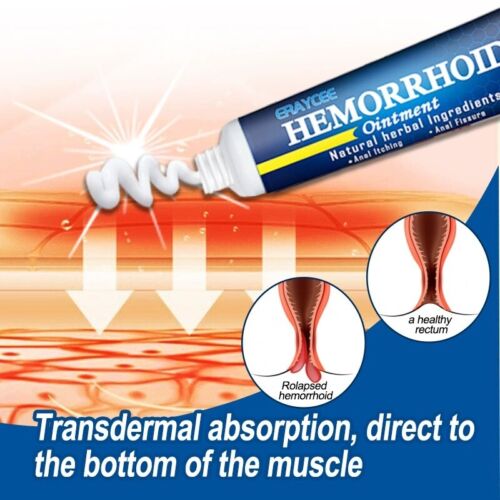 Crema a base de hierbas para eliminar las hemorroides para aliviar el dolor reducir la picazón 3X * 20 g - Imagen 2 de 14