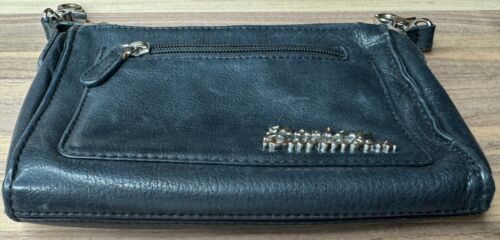 Portafoglio donna Harley Davidson vintage pelle nera cerniera equitazione - Foto 2 di 20