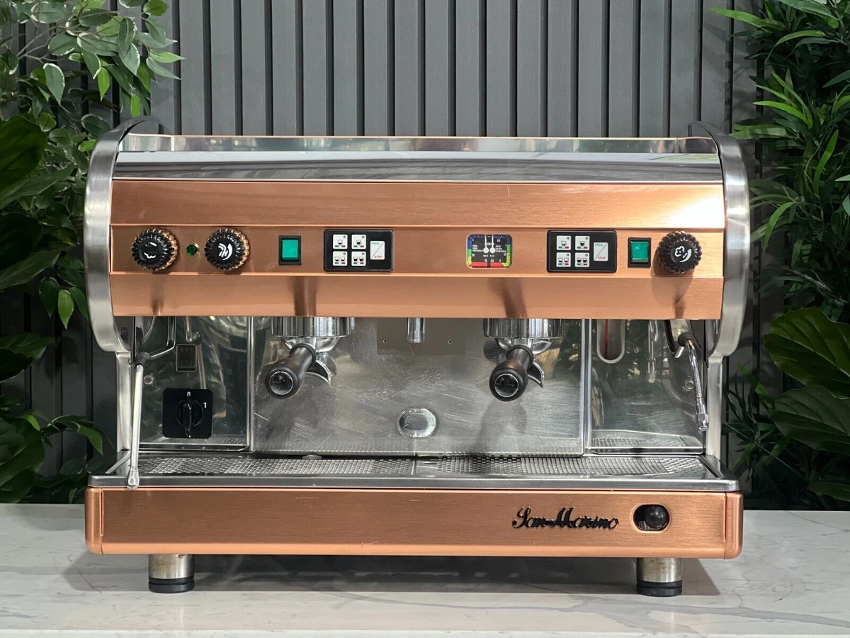 SAN MARINO LISA 2 GROUP BRASS STAINLESS ESPRESSO COFFEE MACHINE COMMERCIAL  CAFE