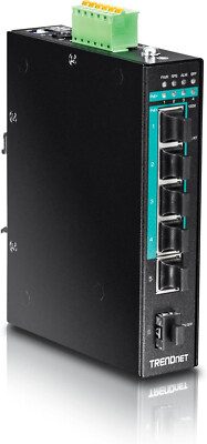 TRENDnet TI-PG541I 6-Port Gigabit PoE+ Layer 2 verwalteter DIN-Rail Switch