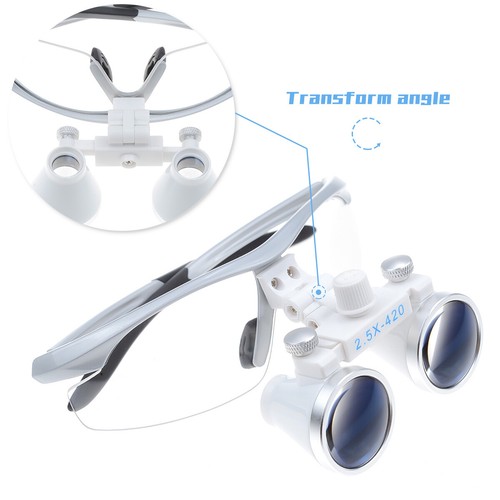 Dental 2.5X/3.5X-420MM Magnification Binocular Loupe Compound Optic with a Bag - Picture 21 of 36