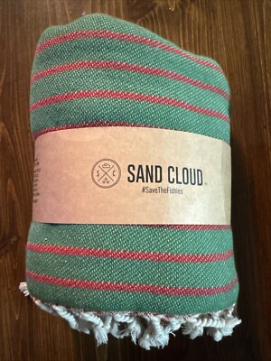 Sand Cloud Red-Green Stripe Beach Towel Size: LG