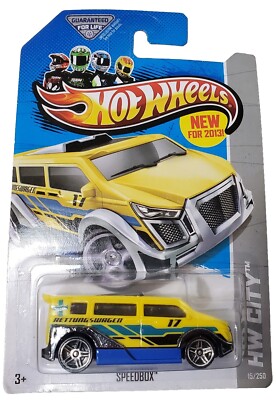 2013 Mattel Hot Wheels HW City Rescue Series SPEEDBOX Yellow Van 15/250