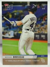 Michael Brosseau 2019 Topps Now MLB #701 - 8/17/19 Walk-Off - SP /244 - RAYS