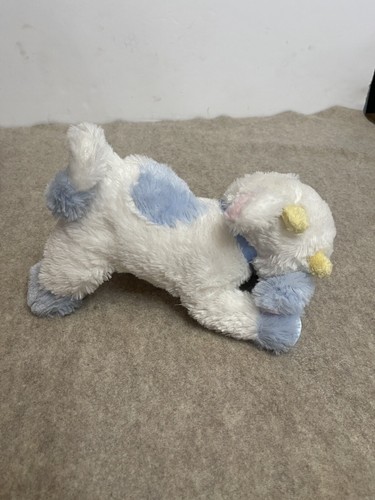 Peluche mucca Garanimals blu bianco raso vitello Lovey morbido giocattolo bambino - Foto 2 di 12