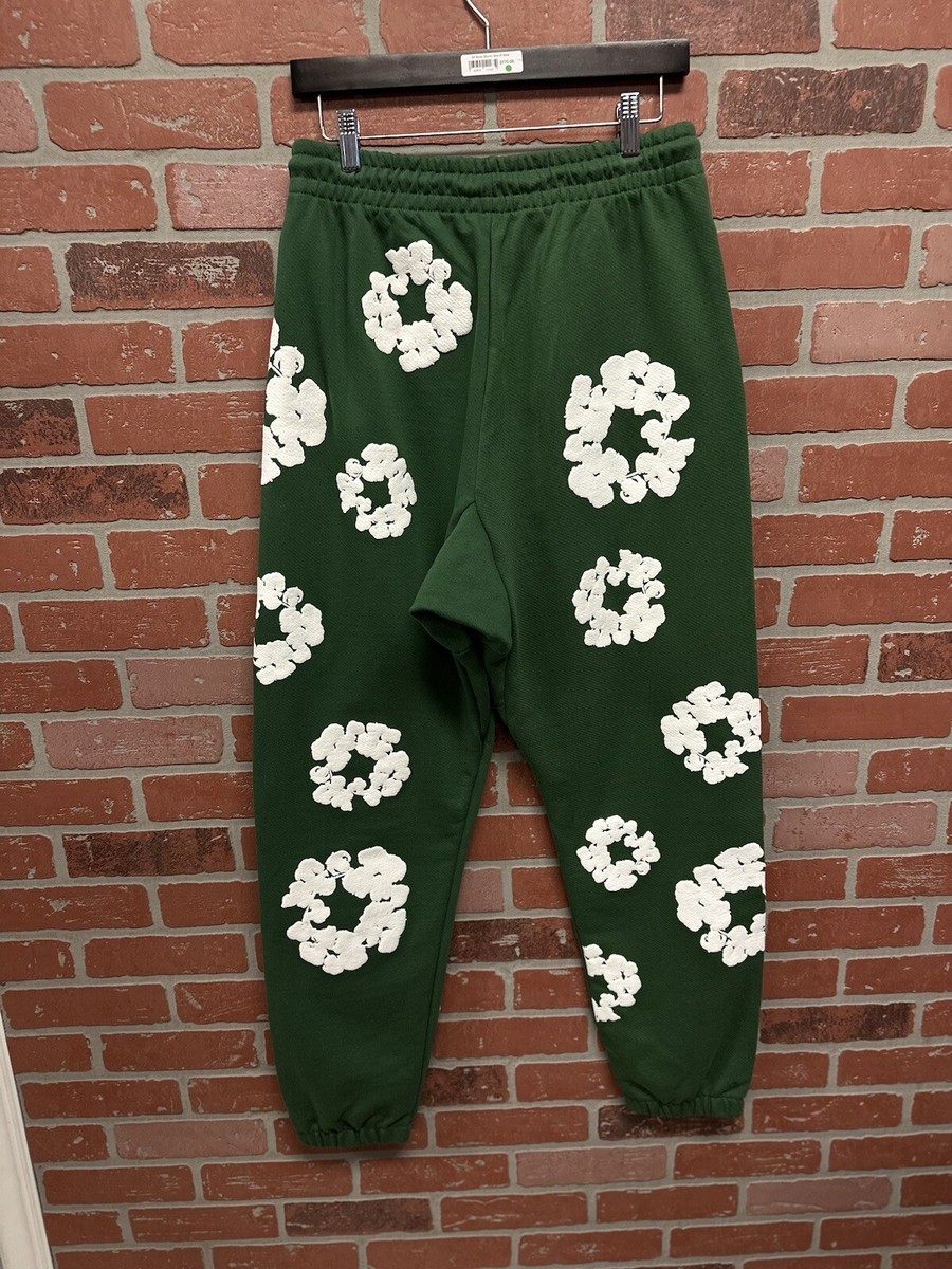 Size M New Denim Tears The Cotton Wreath Sweatpant Green 100