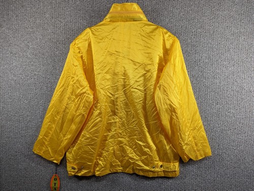 OTA Outertown Vintage 90's BNWT Yellow Nylon Full Zip Windbreaker Jacket Size M - Picture 2 of 15