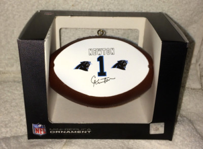 CAROLINA PANTHERS CAM NEWTON #1 FOOTBALL Christmas ORNAMENT